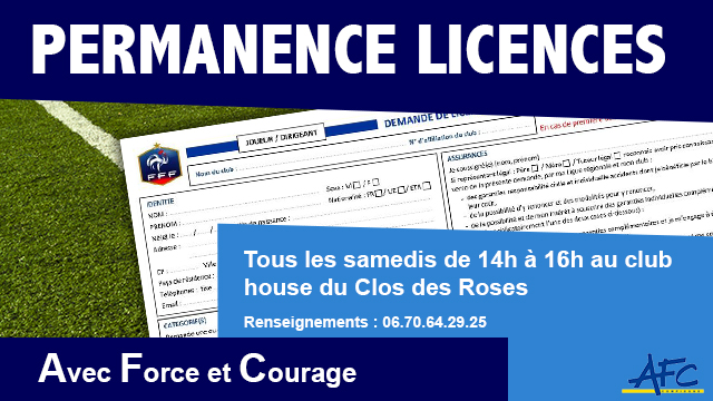 Permanence licences AFC Compiègne